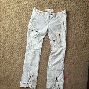 Unique Custom Learher Zip Up lowrise flared bottoms 🩵